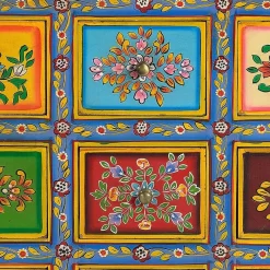 New Wohnen Bunte Kommode mit neun Schubladen - Leverias