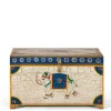 Sale Wohnen Bunte Orient Truhe mit Elefanten und blumigen Motiven - Sambo