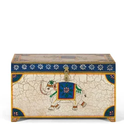 Sale Wohnen Bunte Orient Truhe mit Elefanten und blumigen Motiven - Sambo