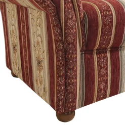 Hot Wohnen Chaiselongue aus Chenille mit Streifen und Muster - Comi
