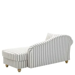 Best Wohnen Chaiselongue mit Streifen in Weiß Braun - Adendro