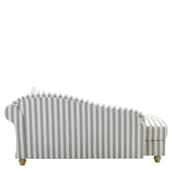 Best Wohnen Chaiselongue mit Streifen in Weiß Braun - Adendro