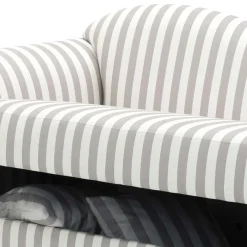 Best Wohnen Chaiselongue mit Streifen in Weiß Braun - Adendro