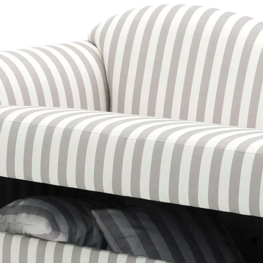 Best Wohnen Chaiselongue mit Streifen in Weiß Braun - Adendro