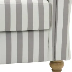 Best Wohnen Chaiselongue mit Streifen in Weiß Braun - Adendro