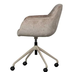Discount Wohnen Chenille Schreibtischstuhl in Taupe - Vorius