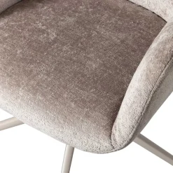 Discount Wohnen Chenille Schreibtischstuhl in Taupe - Vorius