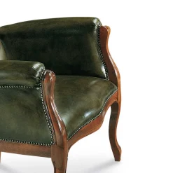 Best Wohnen Chesterfield Armlehnstuhl Magari in Kunstleder Grün