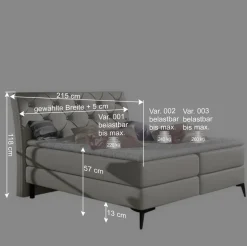 Sale Wohnen Chesterfield Boxbett aus Kunstleder in Weiß - Flenco