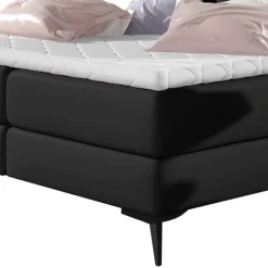 Online Wohnen Chesterfield Komplettbett in Schwarz - Silvaria