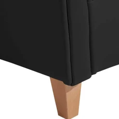 Online Wohnen Chesterfield Polstersessel in Schwarz Kunstleder - Centurion