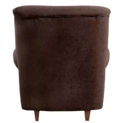 Wohnen Chesterfield Sessel aus braunem Velours - Potriwa