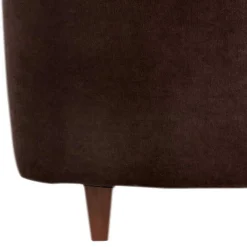 Wohnen Chesterfield Sessel aus braunem Velours - Potriwa