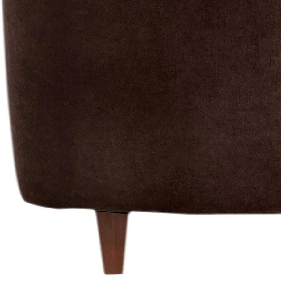 Wohnen Chesterfield Sessel aus braunem Velours - Potriwa