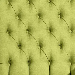 Hot Wohnen Chesterfield Sessel in Gelbgrün und Nussbaum - Prenza