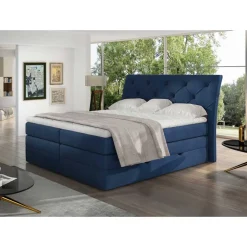 Best Wohnen Chesterfield Stauraum-Boxspringbett in Blau - Hillo