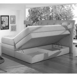 Best Wohnen Chesterfield Stauraum-Boxspringbett in Blau - Hillo