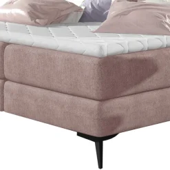 Hot Wohnen Chesterfield Stoffbett in Hellrosa - Askola