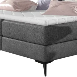 Clearance Wohnen Chesterfield-Bett in Dunkelgrau Vintage Optik Stoff - Zytamos
