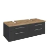 Best Wohnen 120cm Beckenschrank für 2 Waschbecken - Estregos I