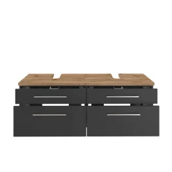 Best Wohnen 120cm Beckenschrank für 2 Waschbecken - Estregos I