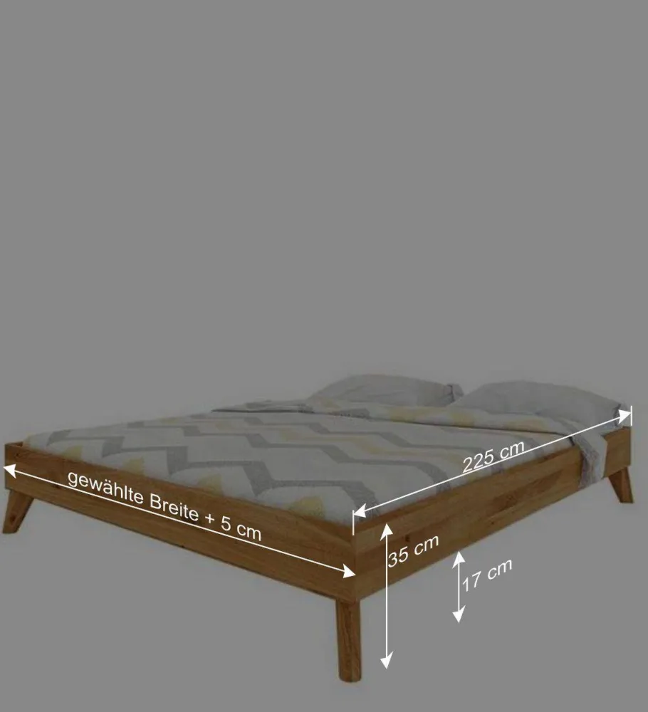 Best Wohnen 220cm Überlänge Bett ohne Kopfteil - Eavy