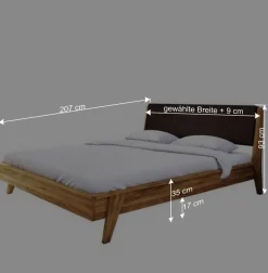 Best Wohnen 190cm Bettrahmen aus Holz Wildeiche massiv - Hardus