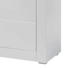 Clearance Wohnen 100cm breite Vitrine in Weiß Hochglanz Mextra mit Beton Dekor abgesetzt