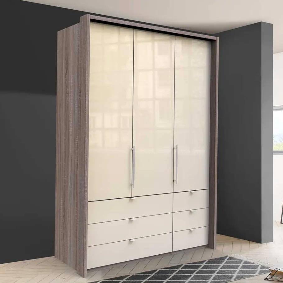 New Wohnen 150cm breiter Kleiderschrank mit sechs Schubladen - Membres