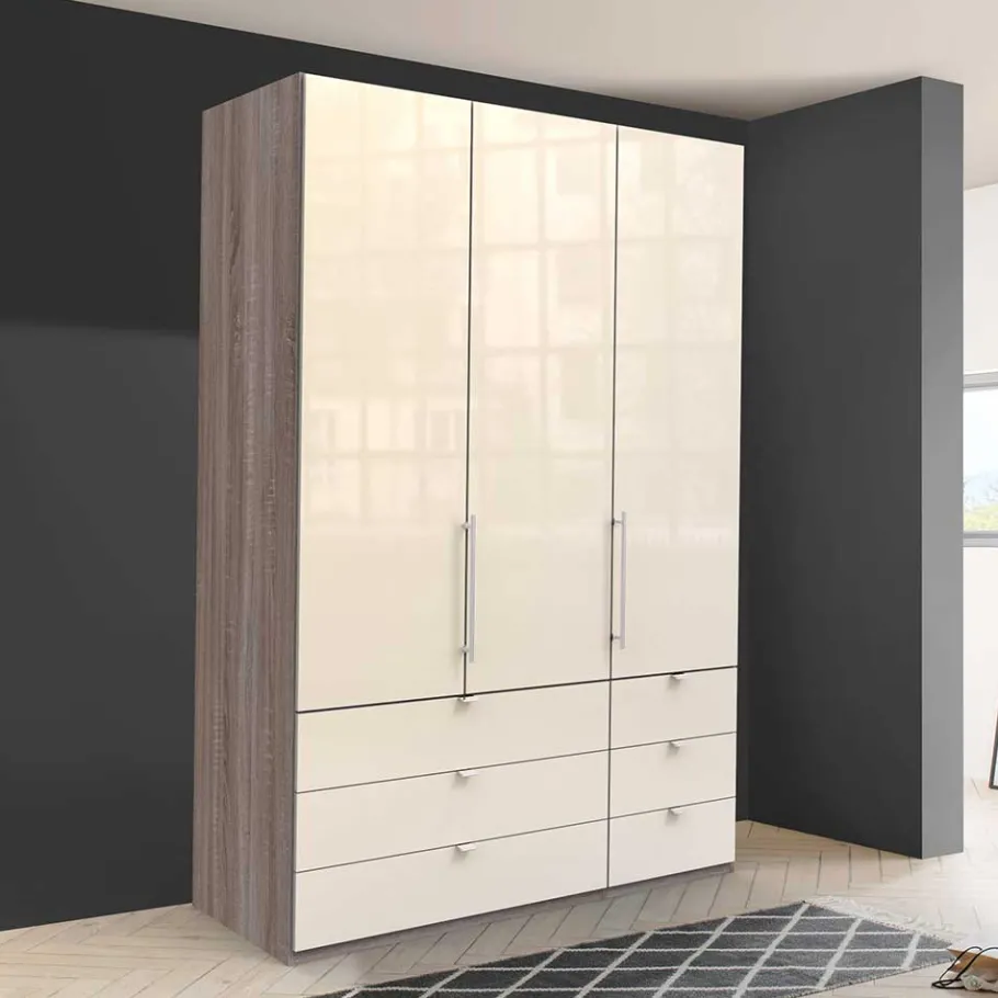 New Wohnen 150cm breiter Kleiderschrank mit sechs Schubladen - Membres