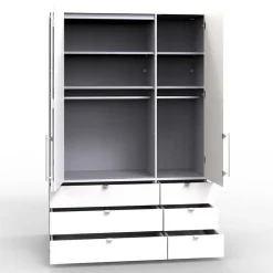 New Wohnen 150cm breiter Kleiderschrank mit sechs Schubladen - Membres