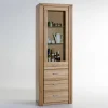 Hot Wohnen 68cm breiter Vitrinenschrank in Kernbuche - Uhelia
