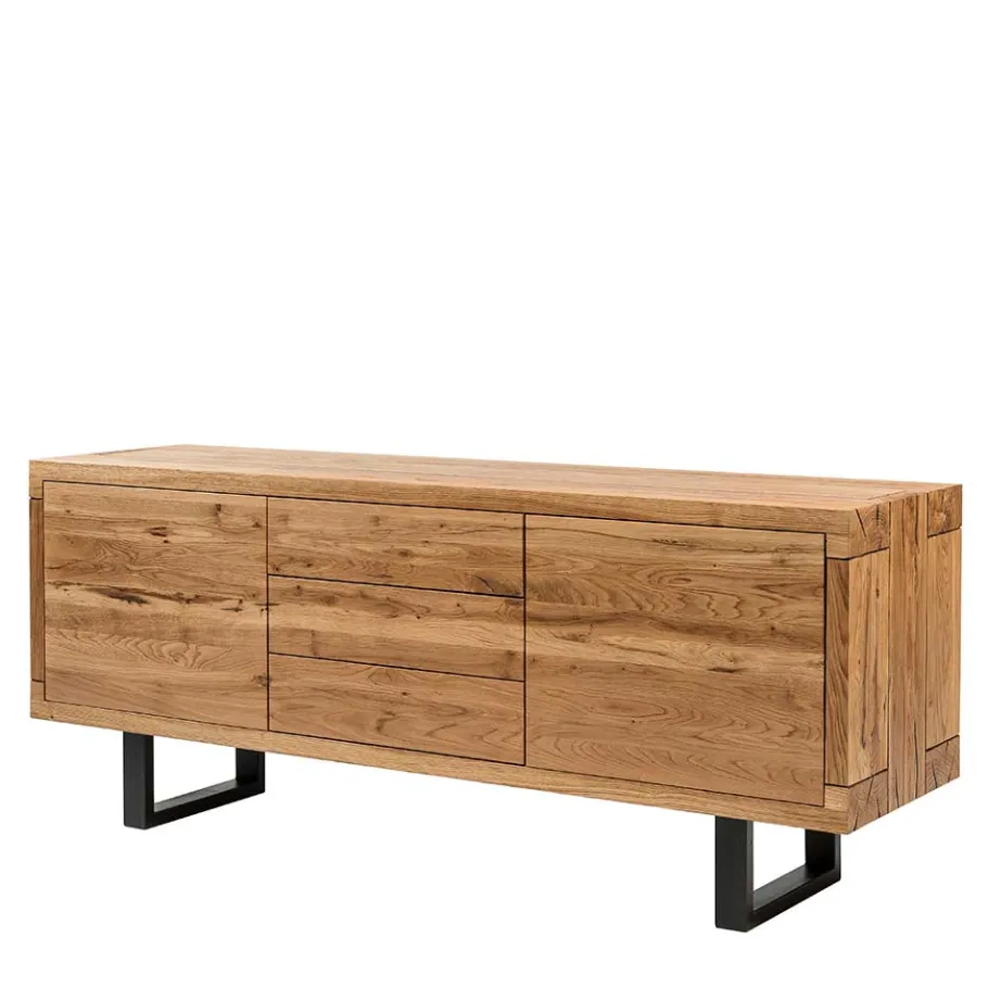 New Wohnen 180cm Eiche Sideboard mit U-Gestell - Ventida