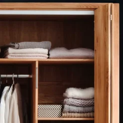 Hot Wohnen 246cm Falttüren-Kleiderschrank Wildeiche - Mascadona