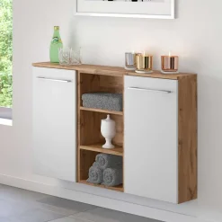Clearance Wohnen 20cm flacher Badezimmer Schrank in Weiß - Yazemina