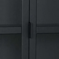 Clearance Wohnen 195cm hohe Industry Vitrine in Schwarz - Meciva