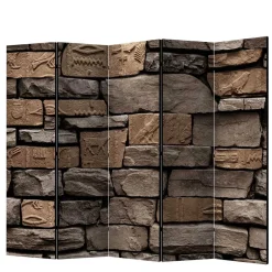 Best Wohnen 175cm hoher Paravent mit Mauer Stein Optik - Eslawan
