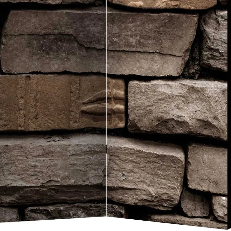 Best Wohnen 175cm hoher Paravent mit Mauer Stein Optik - Eslawan