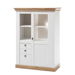 Outlet Wohnen 356cm Landhaus Wohnwand Set - Diatara (dreiteilig)