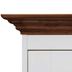 New Wohnen 130cm Landhauskommode mit Glaseinsatz - Manipur