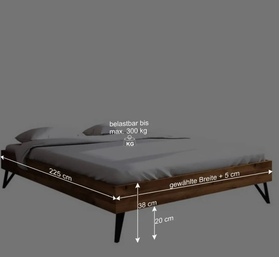 Sale Wohnen 220cm langes Bett ohne Kopfteil - Mandirov