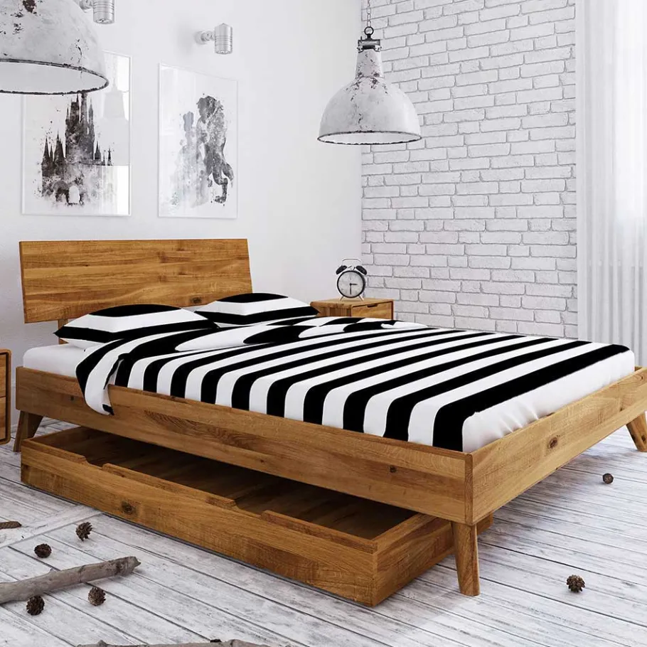 Outlet Wohnen 190cm langes Doppelbett mit Schubkästen - Eavy