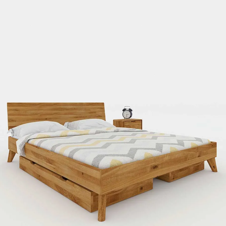 Clearance Wohnen 210cm langes Stauraumbett aus Wildeiche - Eavy
