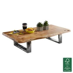 Best Wohnen 25cm niedriger Sofatisch mit Baumkante - Medesso