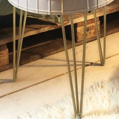 Wohnen 51cm runder Beistelltisch mit Spiegelglas - Safira