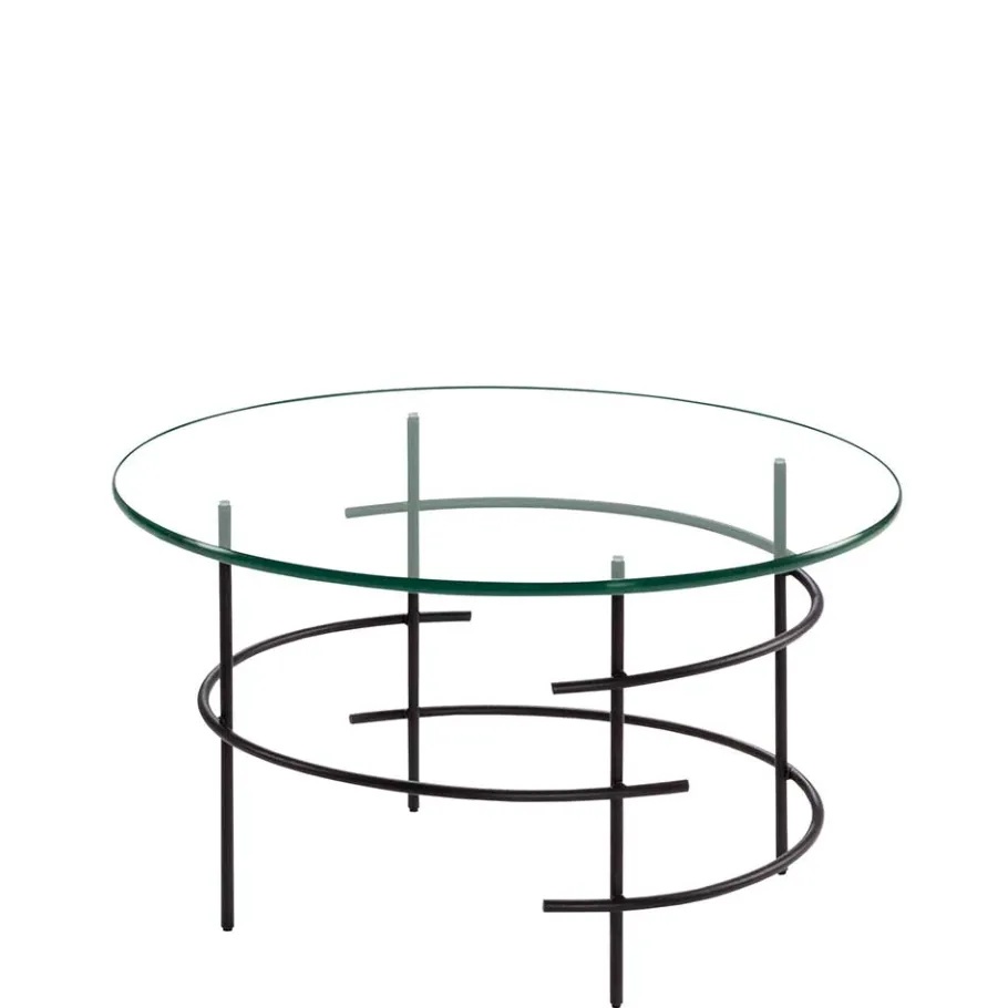 New Wohnen 60cm runder Couchtisch mit Glasplatte - Prakto
