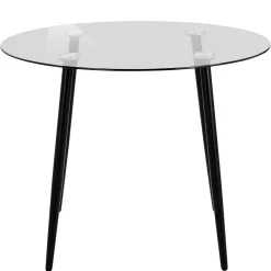 Outlet Wohnen 100cm runder Glastisch fürs Esszimmer - Cellon