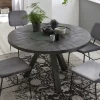 Hot Wohnen 120cm runder Holz Esstisch in Grey Wash - Nicoletta