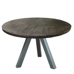 Hot Wohnen 120cm runder Holz Esstisch in Grey Wash - Nicoletta