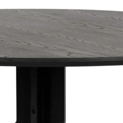 Wohnen 120cm runder Küchentisch in Schwarz - Alberus